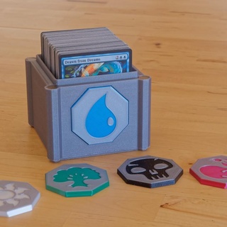 base plate forme boîte personnalisable échangeable badges Martin table accessoires Pokémon espace rangement magie ccg rassemblement 3d print model - Mito3D
