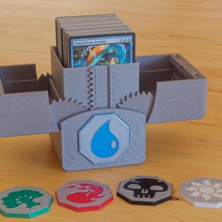 100 tarjeta comandante personalizable cubierta caja magnético pestillo martín mesa accesorios imán pokemon almacenamiento magia ccg orientado reunión 3d print model - Mito3D