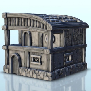 medieval hotel flat roof terrace 5 - scenery terrain wargame hartolia miniatures Tabletop 3D Printable Terrain Fantasy 3d print printable accessories architecture building fantasy game games house play printing warhammer figures role dungeon 3d print model - Mito3D