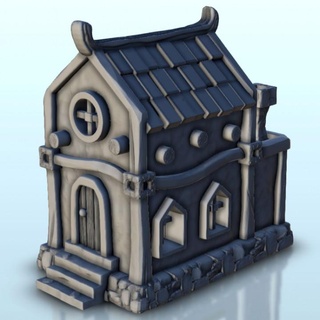 medieval house access stairs 8 - scenery terrain wargame hartolia miniatures Tabletop 3D Printable Terrain Fantasy 3d print printable accessories architecture building fantasy game games play printing warhammer figures role dungeon 3d print model - Mito3D