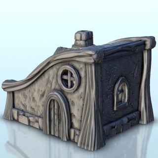 tiny medieval house corrugated roof 13 - scenery terrain wargame hartolia miniatures Tabletop 3D Printable Terrain Fantasy 3d print printable accessories architecture building fantasy game games play printing warhammer figures role dungeon 3d print model - Mito3D