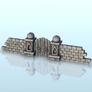destroyed stone wall gate 2 - medieval ww2 modern scenery terrain wargame hartolia miniatures Tabletop 3D Printable Terrain Fantasy 3d print printable accessories architecture building fantasy game games house play printing warhammer figures role dungeon 3d print model - Mito3D