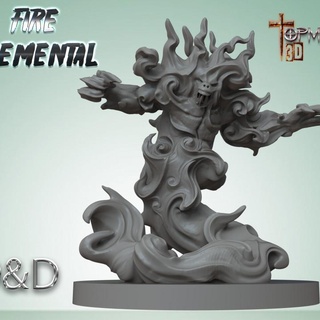 fire elemental para d&d ignacio berbel garcia Tabletop Characters & Creatures Fantasy Universe troll warhammer fireelemental orco gameworshop 3d print model - Mito3D