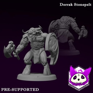 kuleler taş postu hoavari kabile kara tepe minyatürler masaüstü karakterler yaratıklar fantezi Evren mağaza Zindanlar rpg savaşçı diyorama Minotaur destekler ttrpg önceden desteklenen destekli 3d print model - Mito3D