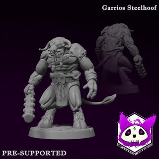 garriolar çelik toynak hoavari kabile kara tepe minyatürler masaüstü karakterler yaratıklar fantezi Evren mağaza barbar Zindanlar rpg diyorama Minotaur destekler ttrpg önceden desteklenen destekli 3d print model - Mito3D