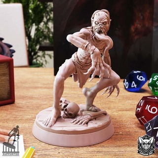 ghoul - 02 dungeon dog creature monster undead wargaming zombie evil dungeonsanddragons tabletop zombies wargame dnd flesh dandd supported ghoule 3d print model - Mito3D