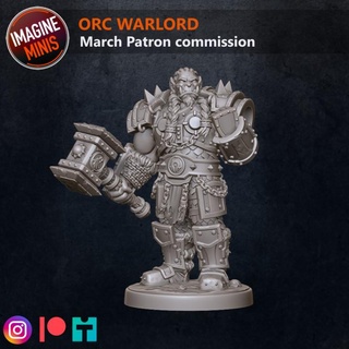 loyalty reward 03 months - orc warlord imagine minis  Tabletop Tabletop Characters & Creatures Fantasy Universe Tabletop Tabletop Characters & Creatures fighter orc rpg warhammer warrior male warcraft wow warlord dnd pathfinder 32mm 5e dnd5e chieftain  3d print model - Mito3D