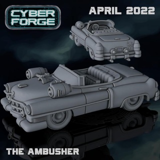 Cyber Schmiede Insel dr Maneater Ambusher Titan Miniaturen Wagen Cadillac jake jurassisch Rollenspiel Dinosaurier Cyberpunk Fahrzeug Limousine Parki 3d print model - Mito3D