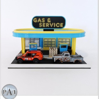 1 64 gas station - hot wheels diecasts diorama pa1 Toys & Games Toy Vehicles car accessories detailed display easy kids toy garage showcase hotwheels matchbox diecast hot-wheels 1-64 3d print model - Mito3D