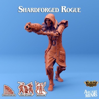 shardforged rogue - merchant guilds arcane minis Store dragon dragons dungeons gun robot roleplay rpg magic steampunk cannon crystal rifle mech dungeon bot empire d&d dnd expansion shard 5e warforged eberron crew pre-supported arcanapunk magipunk magitech sordane supported zap odari skies sordalite hand-cannon zap-gun arcanepresupported odarian shard-forged war-forged 3d print model - Mito3D