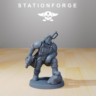 grimguard colonel Mikhail gare forger futur garde soldat guerre wargaming monde miniature ww2 culte table 28mm fabricants sci ww faiseurs rouge pèlerin 3d print model - Mito3D