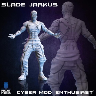 Slade jarkus roto chip colección impresión minis mesa caracteres criaturas Sci Fi universo androide combatiente robot sci fi personaje cyberpunk cyborg rebelde 3d print model - Mito3D