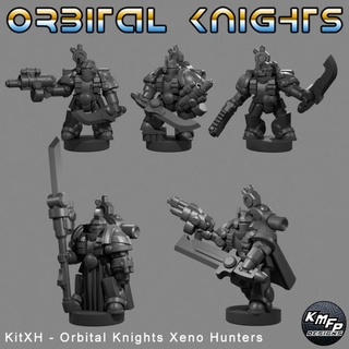 orbital knights - kitxh xeno hunters 6-8mm kmfp designs Tabletop Characters & Creatures Sci-Fi Universe Store 40k epic knight space star war marine 6mm 3d print model - Mito3D