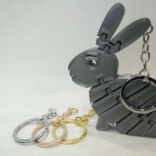 flexi rabbit keychain mike bayer  Fashion & Accessories Keyrings easter keychain rabbit bunny keychains  3d print model - Mito3D