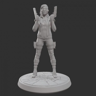 gunslinger ouroboros miniatures Store figurines rpg sci-fi scifi cyberpunk minis 75mm scalemodels miniaturepainting pre-supported supported artminiatures 3d print model - Mito3D