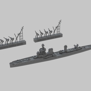 regia marina giussano class cruiser lee mccoll Tabletop Characters & Creatures Historical Universe navy italy italian warship 3d print model - Mito3D