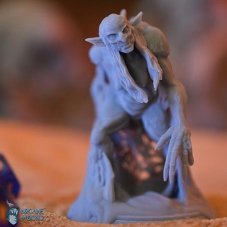 night hag illunara - pre-supported arcane hound Tabletop Characters & Creatures Fantasy Universe elf fantasy miniature witch evil tabletop fiend darkness corrupted dnd fey corruption ttrpg swamp bbeg coven 3d print model - Mito3D
