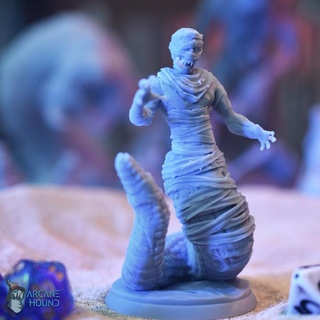 lamia snake mummy - pre-supported arcane hound Tabletop Characters & Creatures Fantasy Universe desert egypt fantasy horror monster undead evil tabletop fear dnd ttrpg bbeg presupported 3d print model - Mito3D