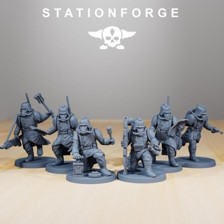 grimguard - supporters station forge wargaming miniature death ww2 cult tabletop 28mm makers sci fi redmakers redpilgrim korp 3d print model - Mito3D