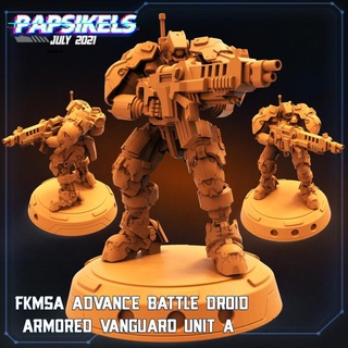 fkmsa advance battle droid armored vanguard unit - papsikels miniatures Store gaming robot war bot 3d print model - Mito3D