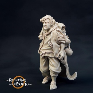 samuel mona'firth - halfling presupported printing goes ever Store fantasy mini small sword wargaming warhammer backpack miniature lotr gnome tabletop 28mm dnd frostgrave skirmish short rucksack 5e brave pre-supported statblock 3d print model - Mito3D