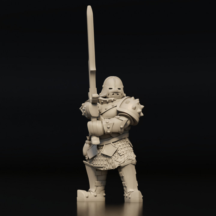 porc orc soldat vecteurminiatures table personnages créatures fantaisie univers boutique jeux société fantastique tabletopcharacters creatures 3D print model - Mito3D