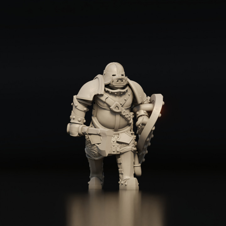 porc orc soldat vecteurminiatures table personnages créatures fantaisie univers boutique jeux société fantastique tabletopcharacters creatures 3D print model - Mito3D
