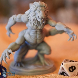 lamia abomination - pre-supported arcane hound  Tabletop Tabletop Characters & Creatures Fantasy Universe Tabletop Tabletop Characters & Creatures beast dark fantasy horror lion monster evil abomination chimera dnd ttrpg presupported lamia  3d print model - Mito3D