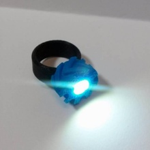 fener yüzüğü mücevher elektronik led ışık yüzük el feneri parlak watt 3d print model - Mito3D