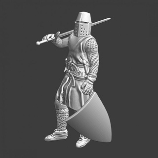 medieval crusader knight - sword shoulder northern crusades miniatures  Tabletop Tabletop Characters & Creatures Historical Universe Tabletop Tabletop Characters & Creatures figure knight medieval model soldier wargaming warrior miniature tabletop order toysoldier templar 28mm scenery crusader resting crusades teutonic  3d print model - Mito3D
