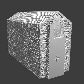 medieval heavy wall section - modular castle system northern crusades miniatures Tabletop Characters & Creatures Historical Universe 3D Printable Terrain printable terrain tabletop 28mm scenery fortress fortified covered 3d print model - Mito3D