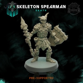 skeleton spearman zabavka workshop Tabletop Characters & Creatures Fantasy Universe Store undead warrior death 3d print model - Mito3D