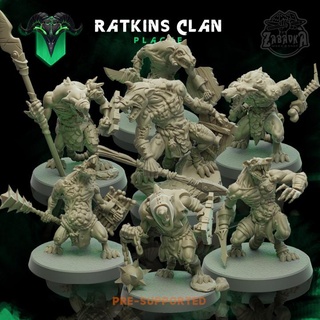 ratkins clan zabavka workshop Tabletop Characters & Creatures Fantasy Universe Store army battle fantasy warhammer dnd plague skaven 3d print model - Mito3D