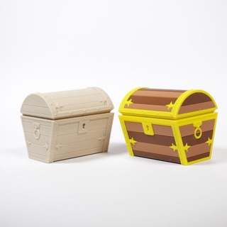 little treasure chest - single- multi-material versions clockspring Store box container cute desk gift gold halloween hinge office pirate present small xmas palette birthday tiny multimaterial mmu 3d print model - Mito3D