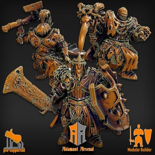 vile hero builder adamant arsenal Tabletop Characters & Creatures Fantasy Universe demon board game knight modular parts soldier warrior zombie death villain tabletop scythe wargame valiant chaos bits plague poses multipose 3d print model - Mito3D