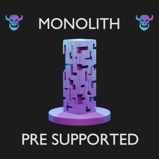 monolith - pre supported tom's twisted tavern Tabletop 3D Printable Terrain Sci-Fi terrain beast fantasy lion tower companion miniature tabletop conduit summon spirit jaws idol frost gloomhaven 5e ally frosthaven gloom 3d print model - Mito3D