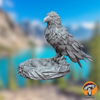 kartal yuva Nyverdale masaüstü karakterler yaratıklar fantezi Evren hayvanlar kuş doğa hayvanat bahçesi yırtıcı diyorama fauna Minibüsleme 3d print model - Mito3D