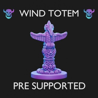 wind totem - pre supported tom's twisted tavern Tabletop 3D Printable Terrain Fantasy beast fantasy lion companion miniature tabletop summon spirit jaws idol frost gloomhaven 5e alter ally frosthaven gloom 3d print model - Mito3D