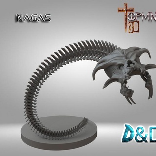 nagas pára d Ignacio Berbel garcia tampo mesa personagens criaturas fantasia universo provocador martelo guerra ogro orco gigantes 3d print model - Mito3D