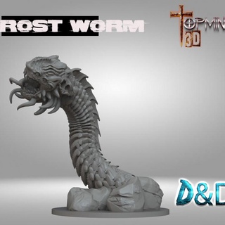 frost worm para d&d ignacio berbel garcia Tabletop Characters & Creatures Fantasy Universe troll warhammer ogro orco frostworm 3d print model - Mito3D
