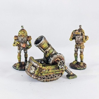protect-o bot mk-01 howitzer crew jared veloria Tabletop Characters & Creatures Sci-Fi Universe 40k punk retro robot star weapon fallout scifi wars steam mortar admech 3d print model - Mito3D
