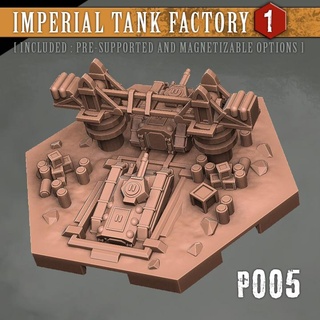 p005 imparatorluk tank fabrika popovlaboratuvar masaüstü 3D yazdırılabilir arazi Sci Fi 40k Warhammer Necromunda harita kampanya fayans 3d print model - Mito3D