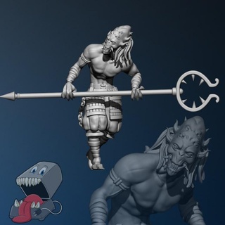 pajurr slaver feed 3dprinter Tabletop Characters & Creatures Fantasy Universe evil mercenary mancatcher 3d print model - Mito3D