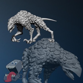 urbat feed 3dprinter Tabletop Characters & Creatures Fantasy Universe hound scale predator blind pack underdark 3d print model - Mito3D