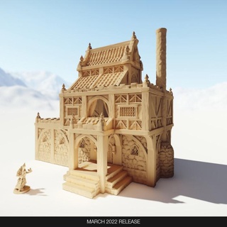 Barenh roturier maison merveille mondes table 3D imprimable terrain fantaisie support 28mm paysage code2 3d print model - Mito3D
