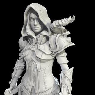 75mm demon hunter jeremy smith  Tabletop Tabletop Characters & Creatures Fantasy Universe Tabletop Tabletop Characters & Creatures demon boss detailed statue hunter villain evil enemy crossbow d&d dnd 75mm  3d print model - Mito3D