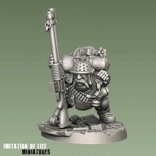 squire imitation life miniatures Tabletop Characters & Creatures Sci-Fi Universe dragons dungeons warhammer character sniper companion necromunda fallout post apocalypse stalker alfa zone stargrave wasteland npc apocalyptic survivor inq28 3d print model - Mito3D