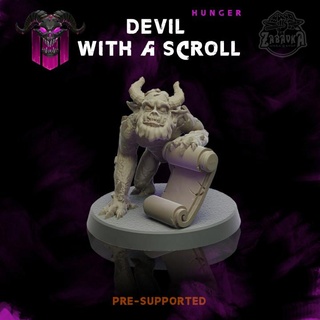 devel scroll zabavka workshop  Tabletop Tabletop Characters & Creatures Fantasy Universe Tabletop Tabletop Characters & Creatures Store adventure scroll dnd 25mm devel  3d print model - Mito3D