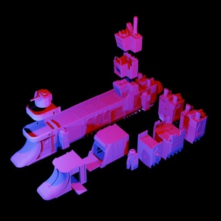 espace remorqueur bateau 32mm bisok table personnages créatures Sci univers Véhicules Machines vaisseau spatial terrain jeu guerre tuer l'équipe sombre 3d print model - Mito3D