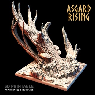 floresta 1x 50mm quadrado base pre supported Asgard Aumentar miniaturas 50 50x50 3d print model - Mito3D